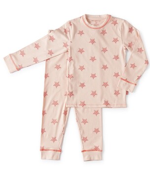 roze baby meisjes pyjama light pink star - Little Label