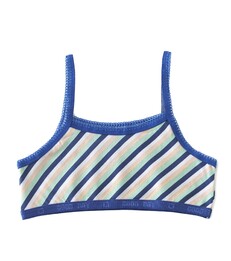 Meisjes croptop - stripes pink blue white - Little Label