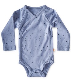 baby wikkel romper - blauwe sterren - Little Label