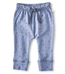 Smal baby broekje - blauwe sterren print - Little Label