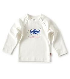 baby raglan shirt - off white - Little Label