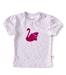baby meisjes shirt korte mouw - roze stippen - Little Label