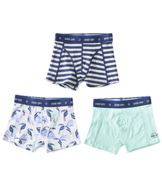 boxers shorts boys 3-piece toucan blue combi Little Label