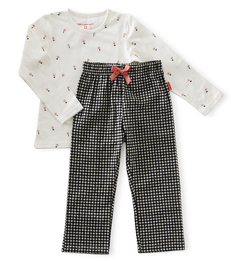 pyjama set meisjes - black white check - Little Label