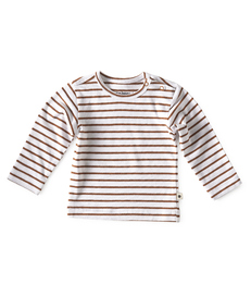 baby shirt lange mouw - copper stripe little Label