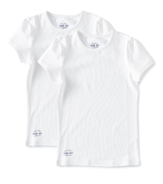 mädchen t-shirts 2er-pack - weiß